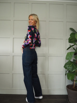 Violets Turtle Neck by Pom Amsterdam - Navy Blue