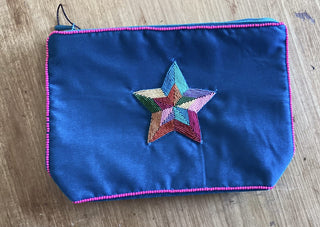 Purse Large - Turquoise Blue Rainbow