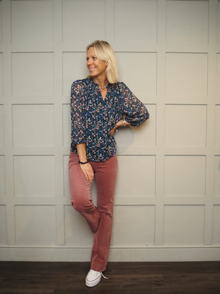 Marceo Boot Cut Corduroy Trousers - Ecru