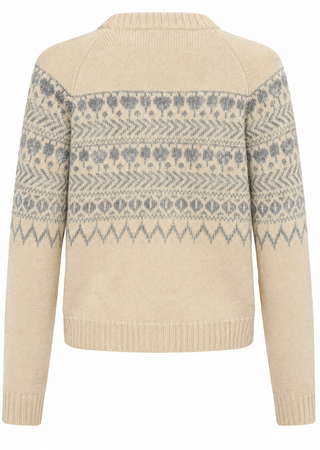 Charmaine Fair Isle Cardigan by Part Two - Mole, Oatmeal