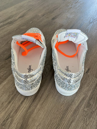 Catri Silver Glitter Trainers
