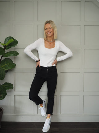 Hebe Long Sleeved Body - White