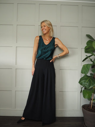 Rhea Camisole with Ruffle Detail - Black, Chocolate, Mushroom, Pale Pink