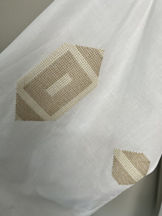 Cassie Blouse Embroidered with Fringing - Off White