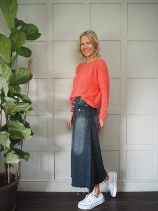 Wallabi Denim Skirt - Blue