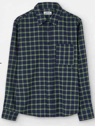 Men's Lazku Checked Shirt - Dark Blue, Fisherman Green