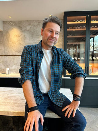 Men's Elordia Checked Shirt by Loreak Mendian - Blue