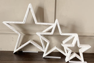 Wooden Stars - Set of Three