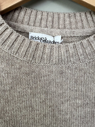 Cashmere Mix Round Neck Jumper - Black