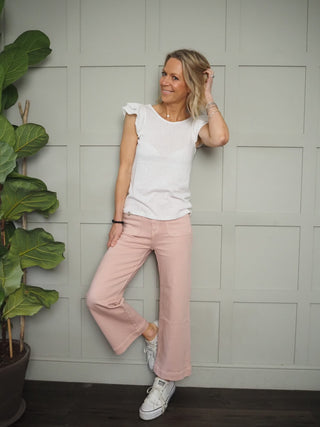 Cinthia Scoop Back T-Shirt - Ecru