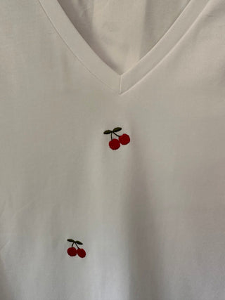 Fille V Neck T-Shirt - 4 Designs