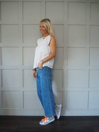 Catri Silver Glitter Trainers