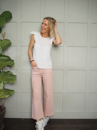 Cinthia Scoop Back T-Shirt - Ecru