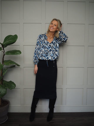 Salsa Midi Pencil Skirt - Black