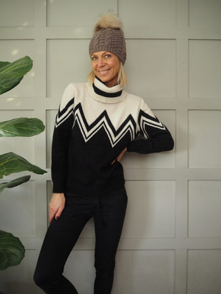 Frida Pom Pom Hat - Oatmeal with Diamanté