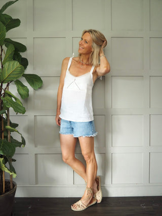 Moomin Linen Camisole - Coral, Mustard, Stone, White