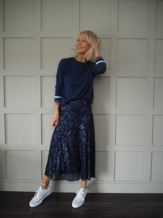 Full Sequin Skirt - Black