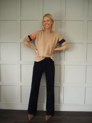 Paula Baby Boot Cut Corduroy Trousers - Camel