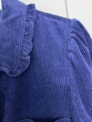 Baya Long Sleeve Corduroy Blouse by Frnch - Navy Blue