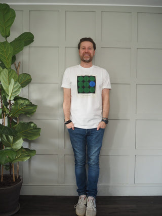 Men’s 'Yes To Being Different' Cotton T-Shirt by Thinking Mu - Off White with Logo