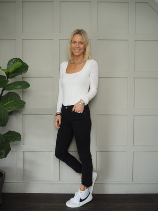 Hebe Long Sleeved Body - White