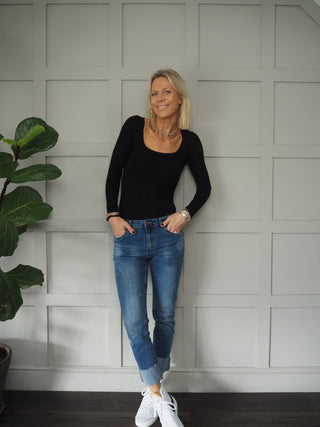 Hebe Long Sleeved Body - White