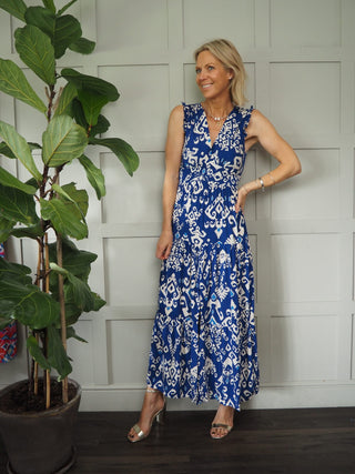 Lauren Maxi Dress - Blue, Rainbow, Red