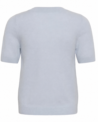 Everlotta Short Sleeve Cashmere Jumper by Part Two - Pale Blue