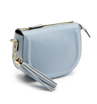 Mooni Crescent Shaped Leather Bag - Black