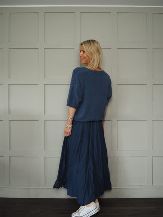 Annie Scalloped V Neck Camisole with Spaghetti Straps - Off White