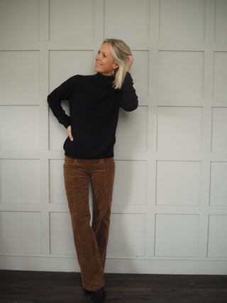 Paula Baby Boot Cut Corduroy Trousers - Camel