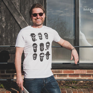 Men’s Skull Hipsters Cotton T-Shirt - Grey