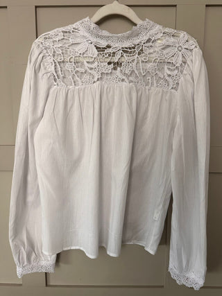 Mojo High Neck Blouse - Light Blue