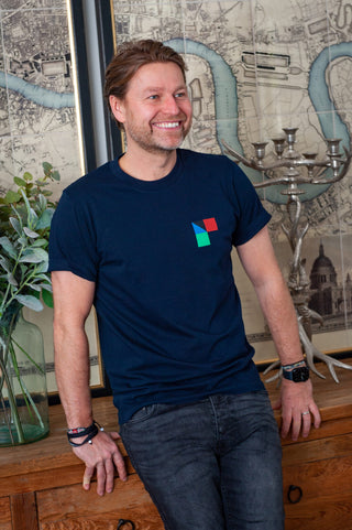 Men's Destijl Cotton T-Shirt by Loreak Mendian - White with Logo