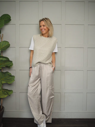 Seb Long Length Trousers by Moss Copenhagen - Stone