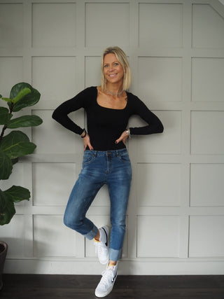 Hebe Long Sleeved Body - White