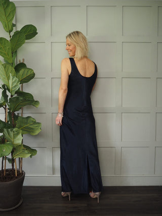 Shinni Maxi Dress by Moss Copenhagen - Navy Blue