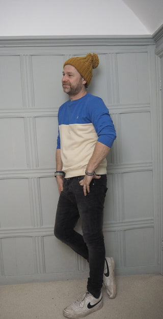 Men’s Apres Bobble Hat with Fleece Lined Rim - Mustard