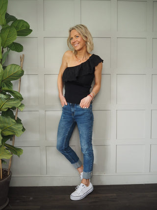 Taglia One Shoulder Top - Off White