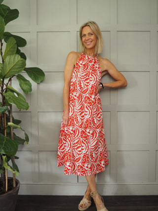 Bungi Midi Dress - Black, Blue, Red, Yellow