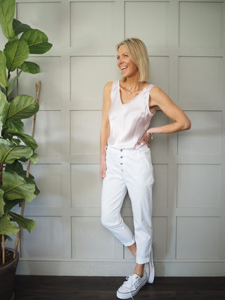 Dahlia Chino Style Trousers - Sage Green