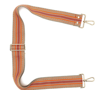 Crossbody Strap - Aztec Orange, Black Dogtooth, Orange/White, Peach Sparkle, Peacock Pink
