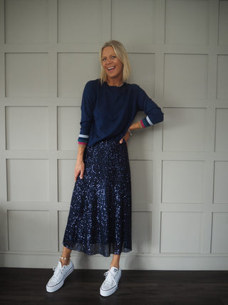 Full Sequin Skirt - Black