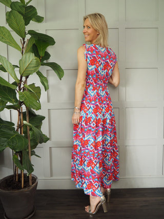 Lauren Maxi Dress - Blue, Rainbow, Red