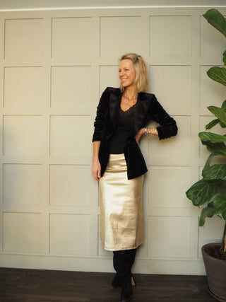 Suzanne Skirt - Gold Shimmer