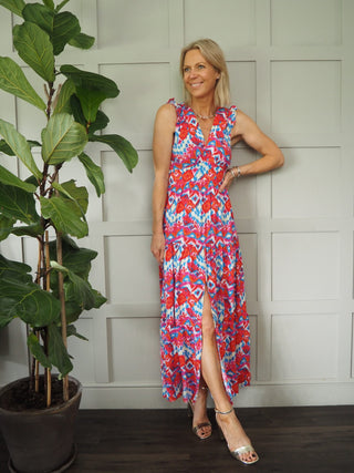 Lauren Maxi Dress - Blue, Rainbow, Red