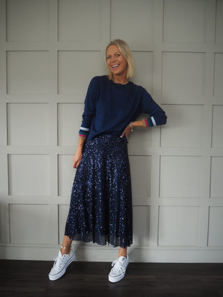 Full Sequin Skirt - Black