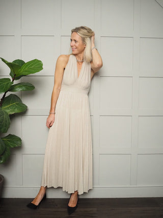 Marilyn Halterneck Dress - Bright Blue