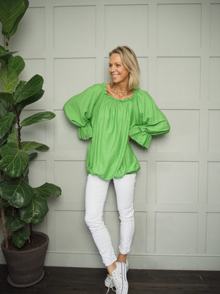 Tarina On/Off Shoulder Blouse - Sky Blue