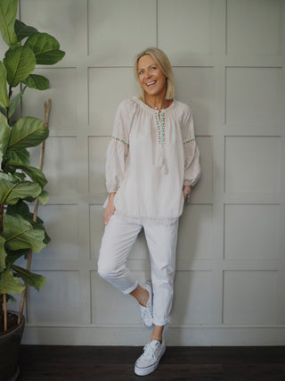 Dahlia Chino Style Trousers - Sage Green